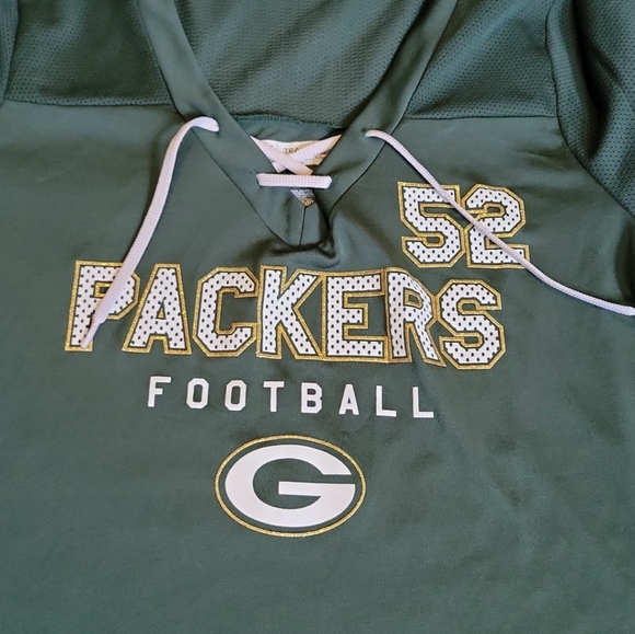 NFL GREEN BAY PACKERS WOMENS #52 Clay Matthews JERSEY LARGE Tee short sleeve Gre - Picture 2 of 7